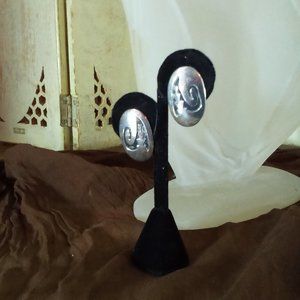 Silver, Western earrings, signed